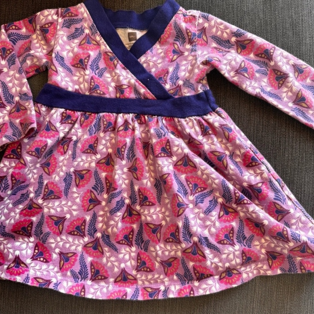 Tea Collection Kids Dress - Pink and Purple